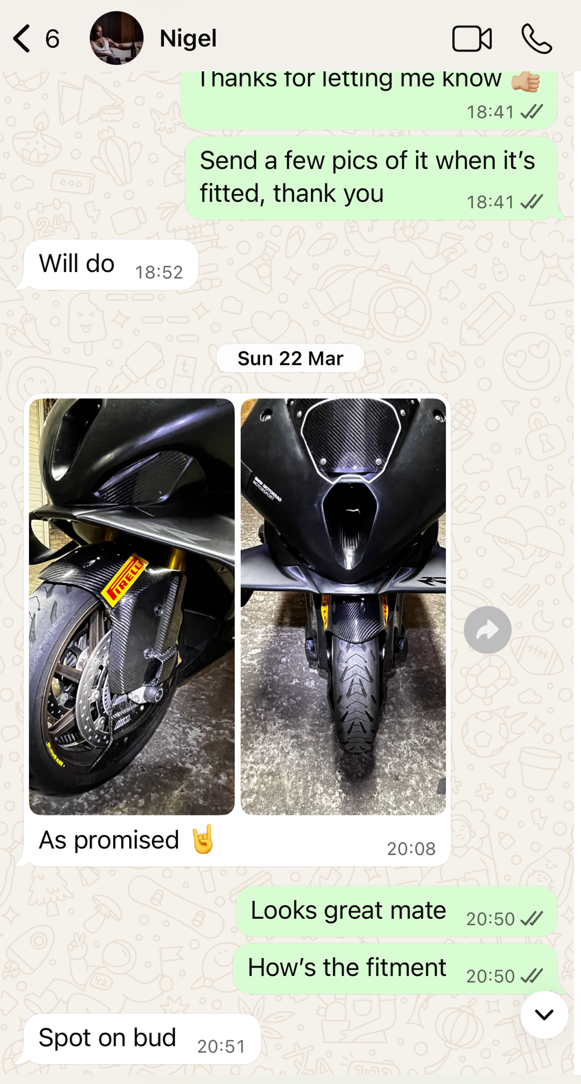 Customer WhatsApp screenshot 5